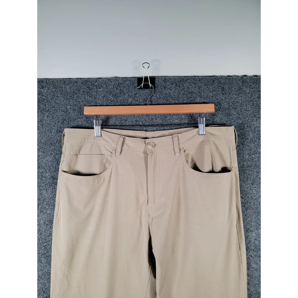 Callaway Golf Pants Mens 36x30 (Fits 36x27.5) Khaki Straight Flat Front Stretch